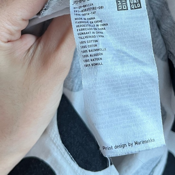 Uniqlo Marimekko Womens Polka Dot Round Neck Dress Short Sleeve Side Pocket - Picture 6 of 7